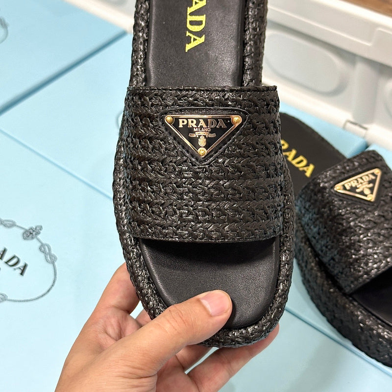 MJPS13 Leather Women Slippers 35-41 shoes With box