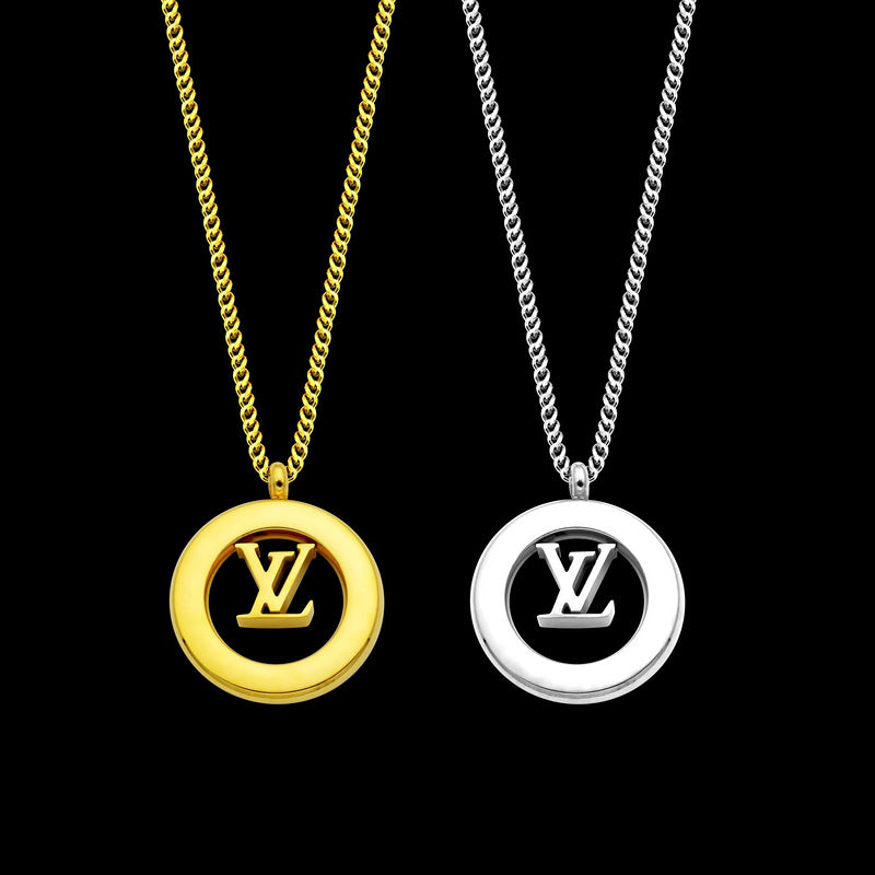 LVN09    Letter Pendant Necklace Jewelry