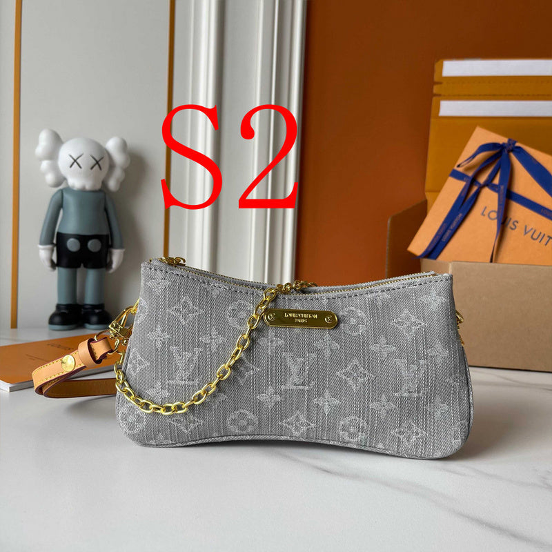 LLP08 Leather bag 24.5-13.5-6.5CM Denim Bags