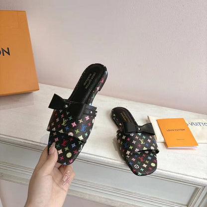 SHLS1 Women slipper Leather Shoes 35-43 with box