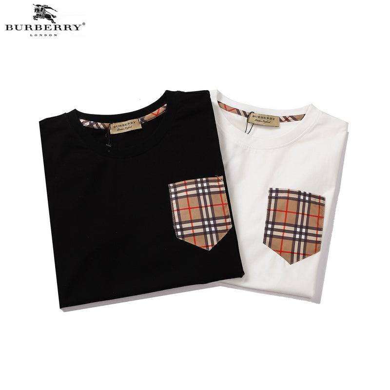 BUC10  Men's and women's plaid T-shirt, elegant atmosphere