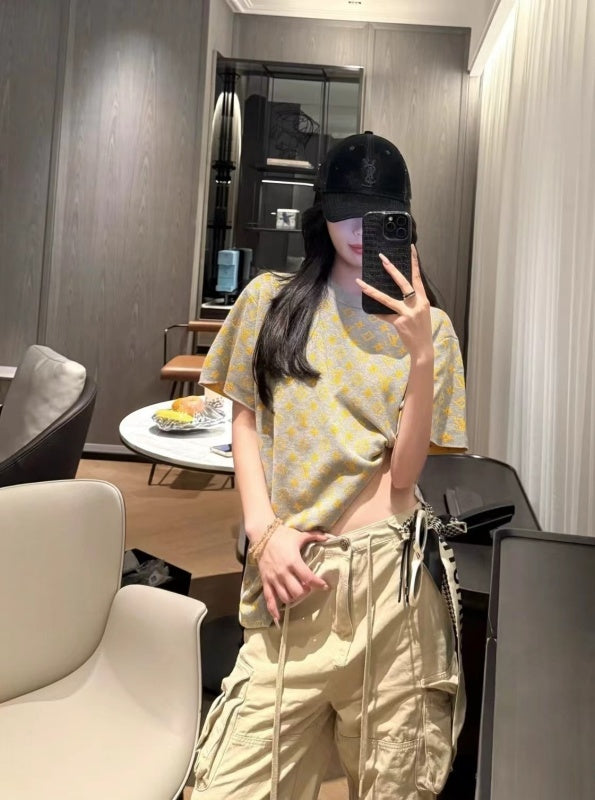 LVC035 New high-quality autumn and winter men's and women's short sleeved woolen sweater clothing