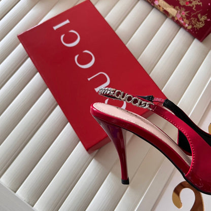 MGS16 Slippers Women 8CM heel shoes 35-41 With box