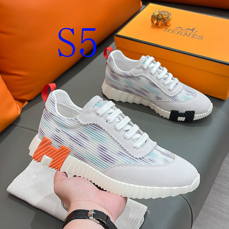 BMHS0 Leather Shoes Women35-41 Man 40-44 with box