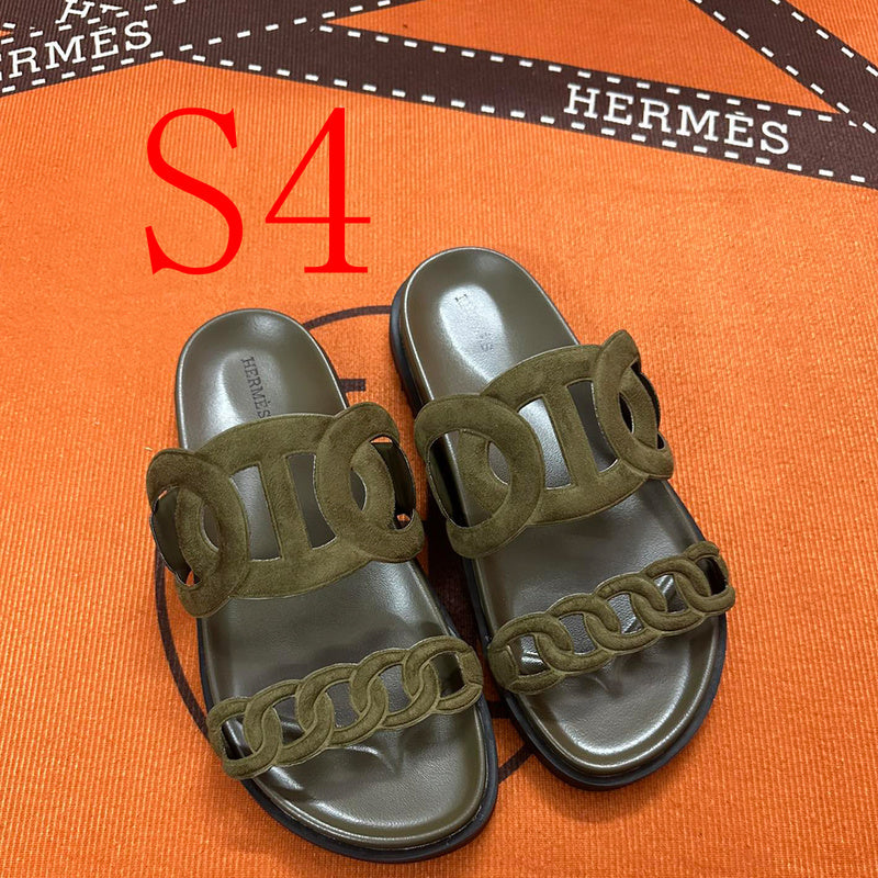 MJHS16 Leather Women Slipper Size 35-42 Shoes with box