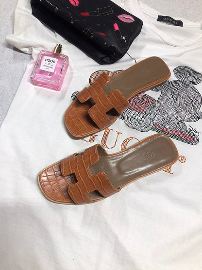 OHS02 Couples slipper Leather Shoes 35-42 with box