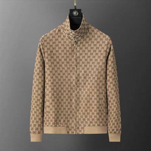 GUC0103 New men's and women's autumn and winter new stand up collar jacket GG color woven jacquard clothing