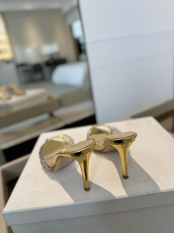 MBGS2 Leather 8.5CM 10.5CM Slippers Size 35-41 Shoes with Box