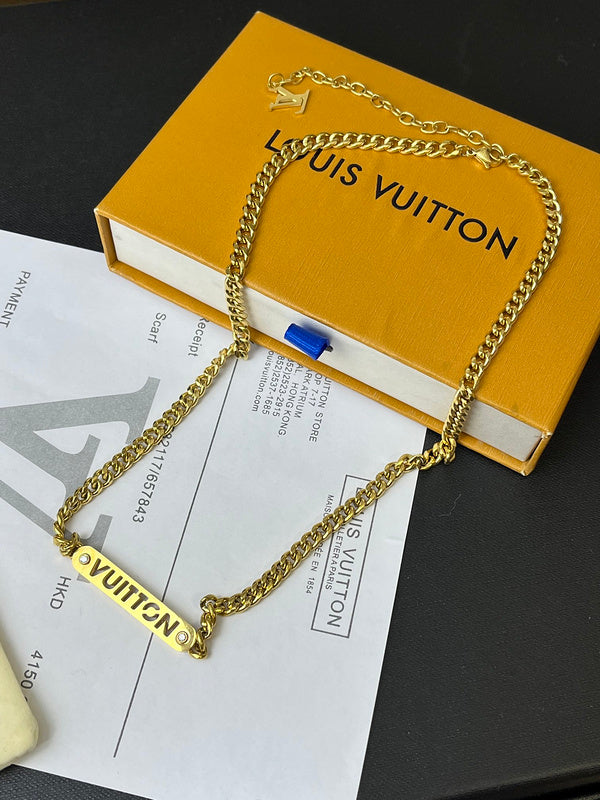 X633    Men's and women's titanium steel necklace jewelry