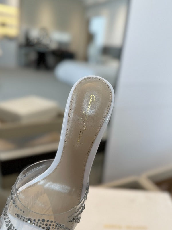 MBGS2 Leather 8.5CM 10.5CM Slippers Size 35-41 Shoes with Box