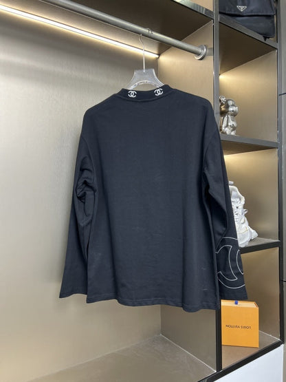 CHC01 New women's autumn and winter pure cotton long sleeved base embroidered clothing