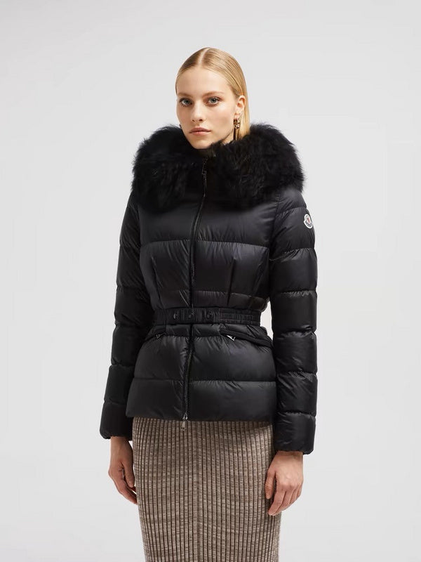 042054  Women's down jacket with fur collar