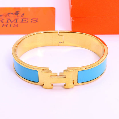 HB37 Bracelet 316L steel plating gold high quality bangles for women wonderful gift jewelry  size 17