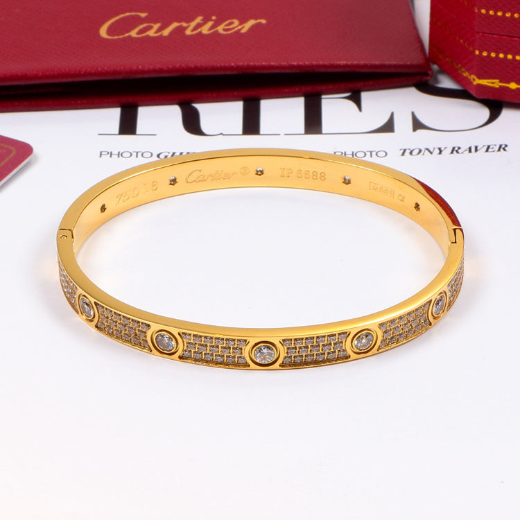 CAB25 Bracelet full diamonds screw bracelet no screwdriver  Jewelry