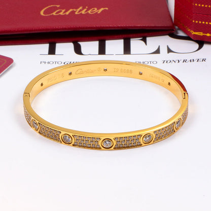 CAB25 Bracelet full diamonds screw bracelet no screwdriver  Jewelry