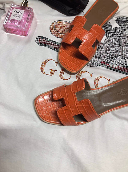 OHS02 Couples slipper Leather Shoes 35-42 with box