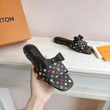 SHLS1 Women slipper Leather Shoes 35-43 with box