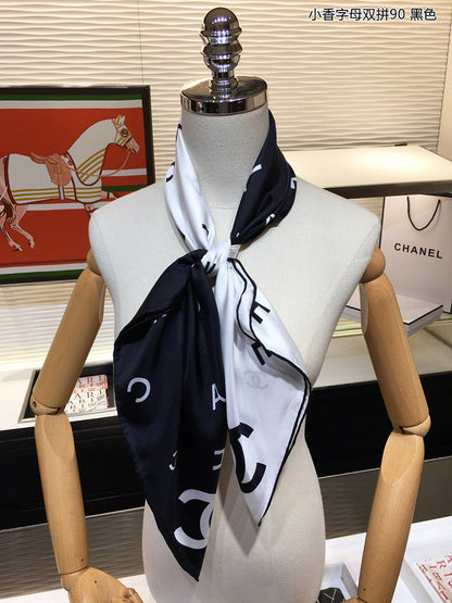 XCC24 Silk satin 90-90CM scarf