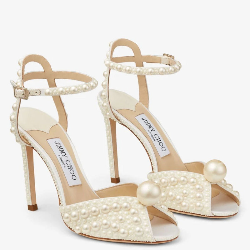 BMJS1 Slippers 8.5CM 10CM High heels women 35-41 leather shoes With Box