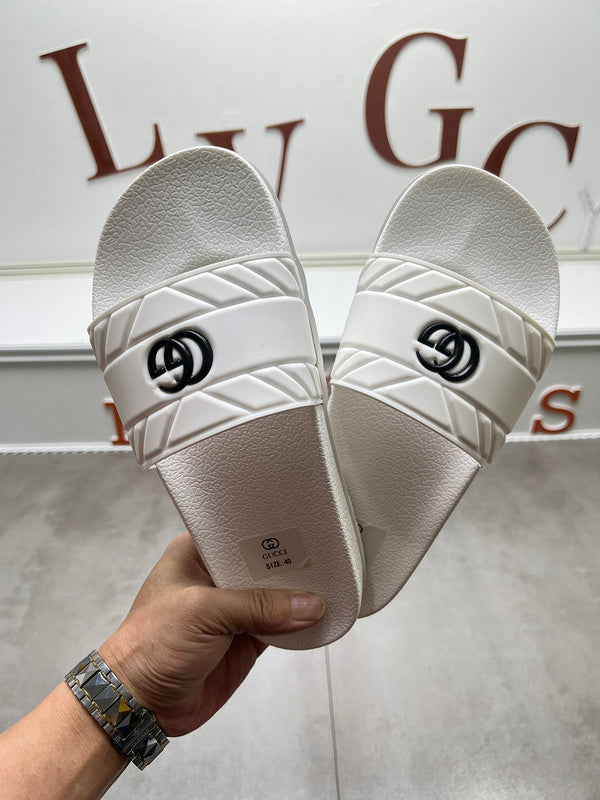 YGS06 Women and Man Leather Slippers 36-45 Shoes with Box