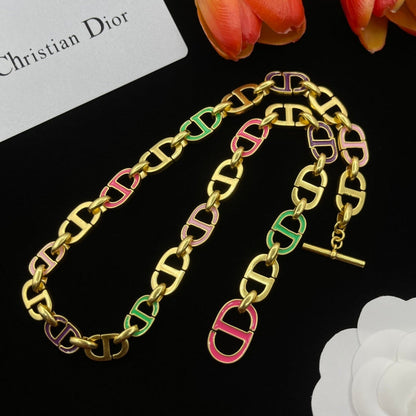 DN2  Necklace 316L steel plating gold Jewelry