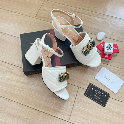 MJGS52 Slippers 6.5CM Women shoes 35-40 With box