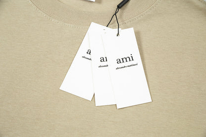 AMC20 New  Men's and women's letter embroidery short-sleeved T-shirt