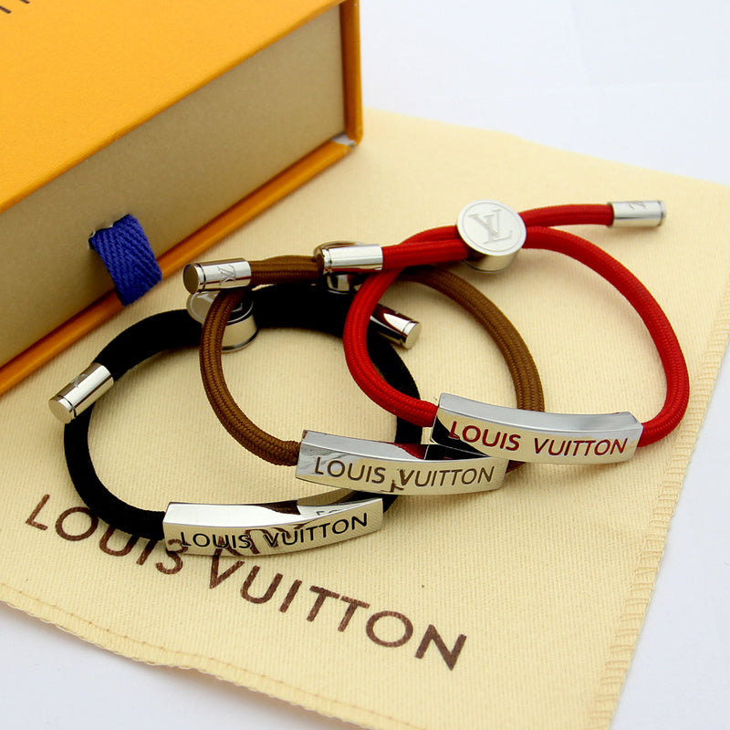 LVB91 Fashionable red rope stainless steel lock Bracelet   Jewelry