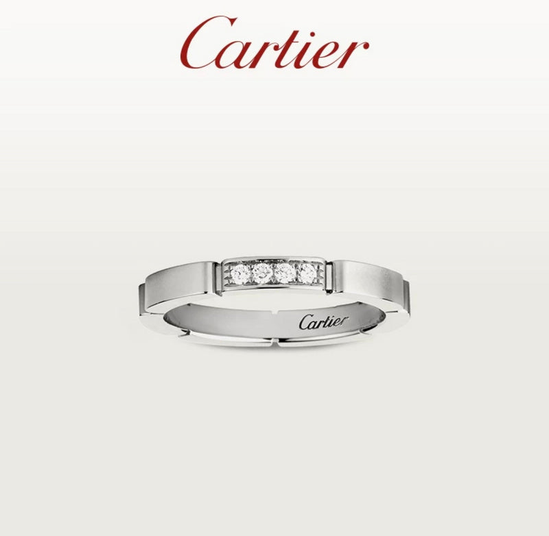 J122   Men's and women's titanium steel diamond ring jewelry