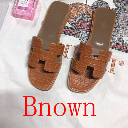 OHS02 Couples slipper Leather Shoes 35-42 with box