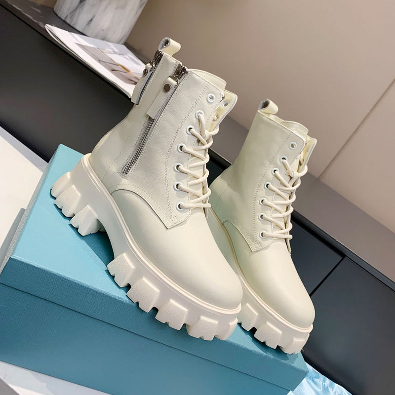 HJPS1 Leather Shoes Women 35-40 with box