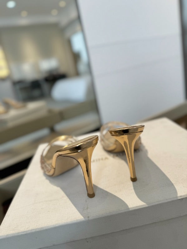 MBGS2 Leather 8.5CM 10.5CM Slippers Size 35-41 Shoes with Box