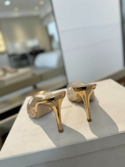 MBGS2 Leather 8.5CM 10.5CM Slippers Size 35-41 Shoes with Box