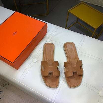 MHS6 35-40 no invoice H leather High quality slippers