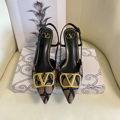 MJVS5 Leather Women 4/6/8/10CM Heel shoes 35-41 With box