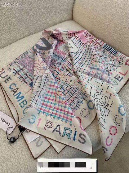 XCC19 Silk satin 90-90CM scarf