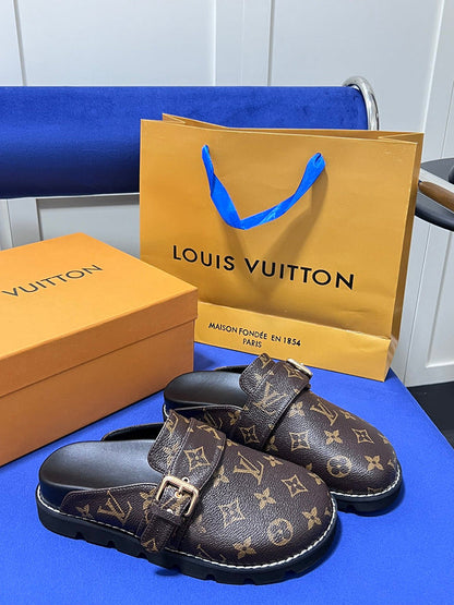 MJLS5 Leather slippers Women shoes 35-42 With box