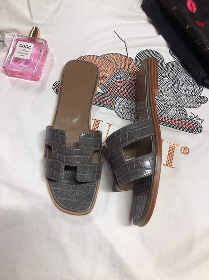 OHS02 Couples slipper Leather Shoes 35-42 with box