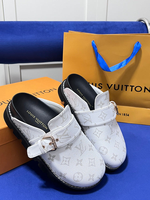 MJLS5 Leather slippers Women shoes 35-42 With box