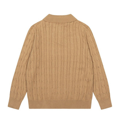 LFC5 New men's and women's spring and autumn collared sweaters, sweater base clothes