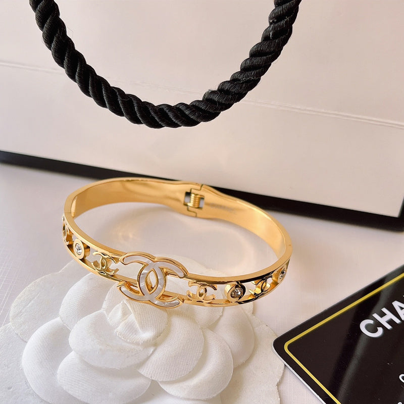 CS081 Bracelet 316L steel plating gold Jewelry