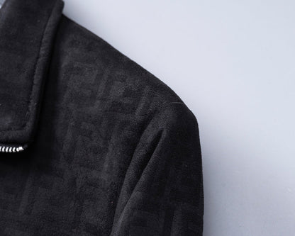 FDC15 New Spring and Autumn thin imitation deer skin velvet jacket long sleeved cardigan clothes