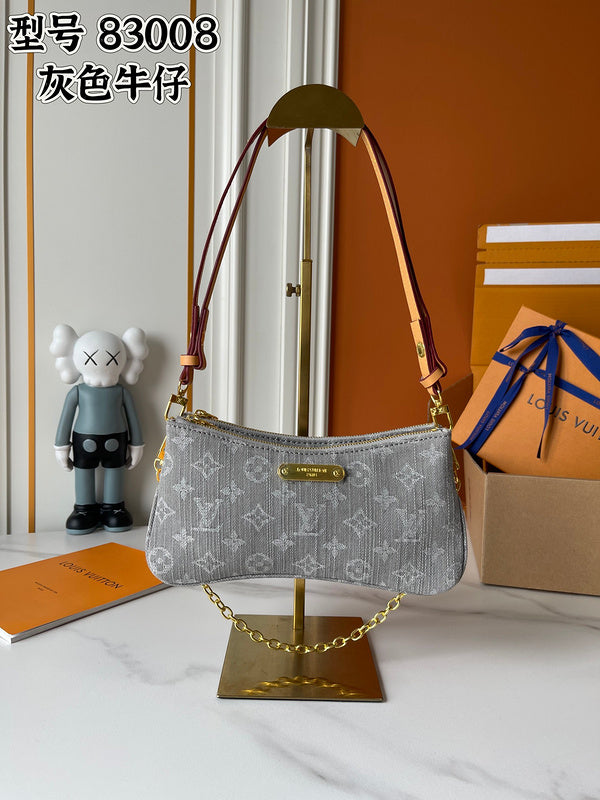 LLP08 Leather bag 24.5-13.5-6.5CM Denim Bags