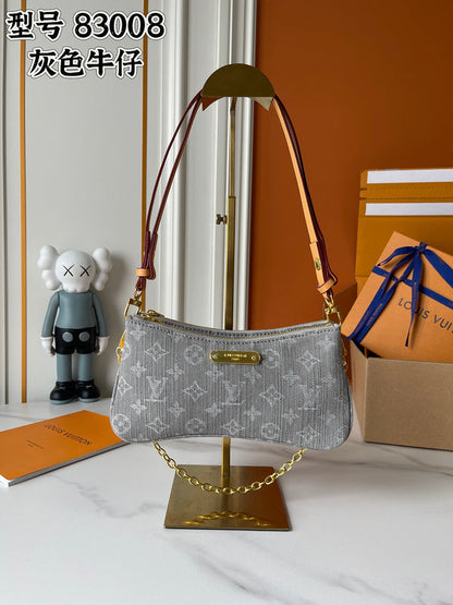 LLP08 Leather bag 24.5-13.5-6.5CM Denim Bags