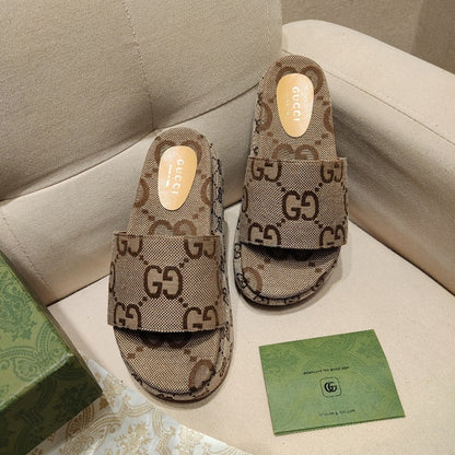 MJGS16 slippers Couples Heel 5CM shoes 35-45 With box