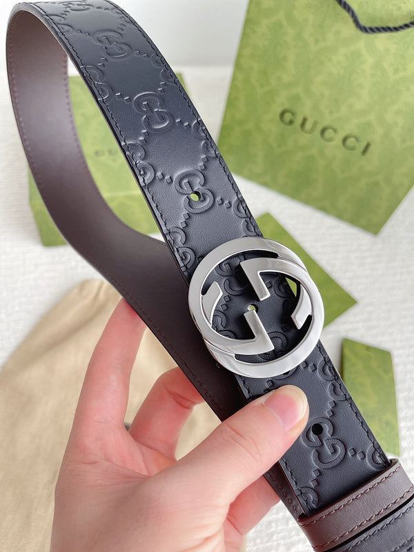 GBL1 Real leather 3.7CM 95-125CM Belt with all packing