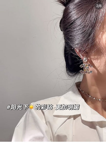 A1106  Women's new fashion color diamond earrings jewelry