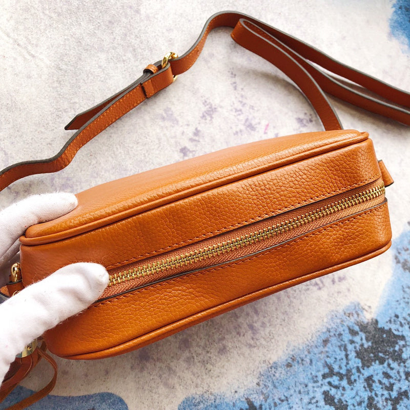 GGP76 leather Ladies black camera 21-15-7cm bag