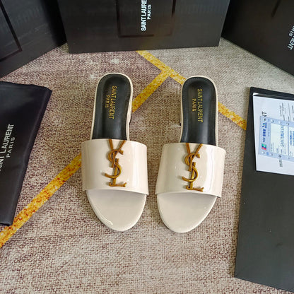 MJYS3 Leather 6.0CM Slippers Size 35-42 Shoes with Box