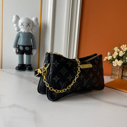 LLP08 Leather bag 24.5-13.5-6.5CM Denim Bags